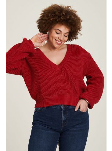 Tranquillo Červený pletený sveter